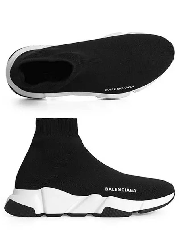 Speed Trainer  High Top Sneakers Black White - BALENCIAGA - BALAAN 3