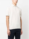 Classic Knit Polo Shirt White - BRUNELLO CUCINELLI - BALAAN 5