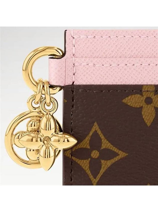 Louis Vuitton LV Charm Card Holder Monogram Pink Wallet M82739 - HERMES - BALAAN 2