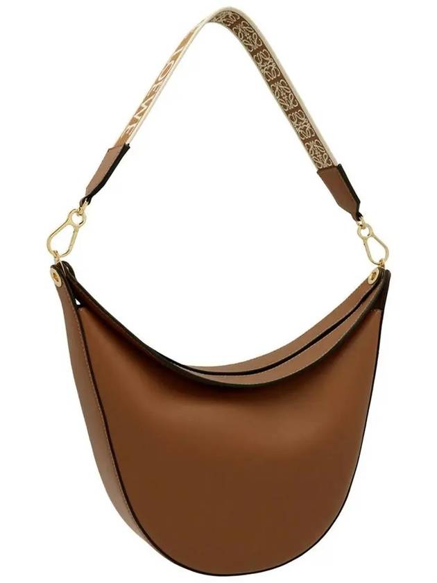 Luna Hobo Calfskin Shoulder Bag Brown - LOEWE - BALAAN 4