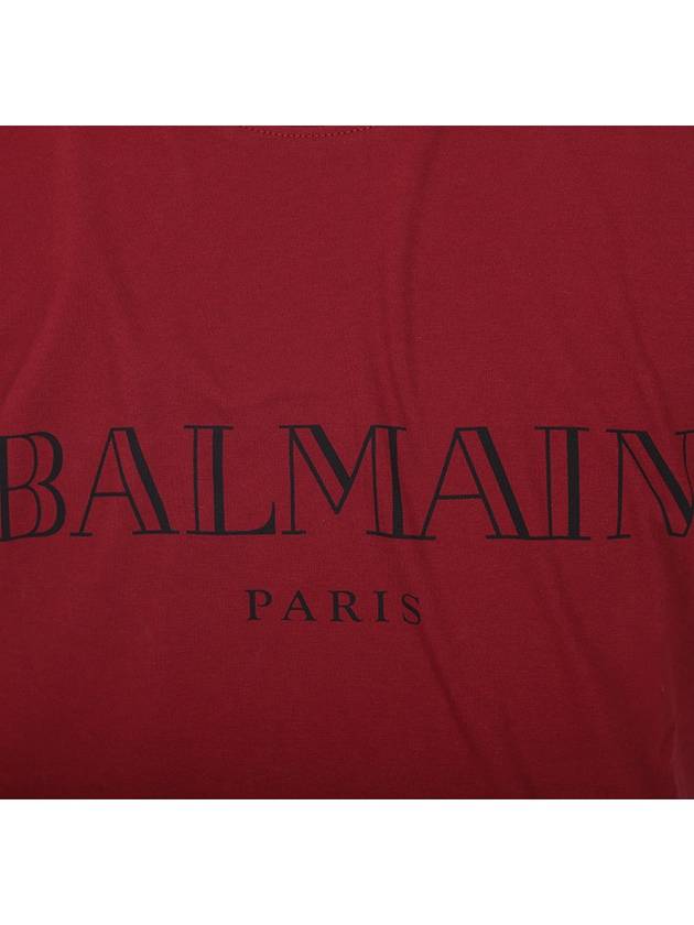 Logo Short Sleeve T-shirt Red - BALMAIN - BALAAN 8