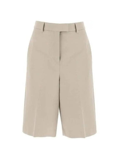 Logo Tag Cotton Shorts Beige - SALVATORE FERRAGAMO - BALAAN 2