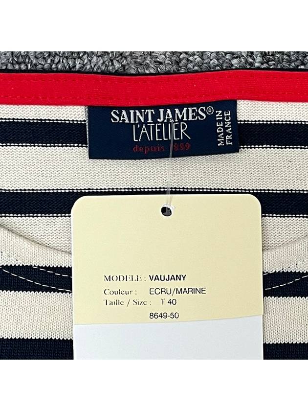 VAUJANY heart patch long sleeve t shirt 8649 ECRU MARINE - SAINT JAMES - BALAAN 9