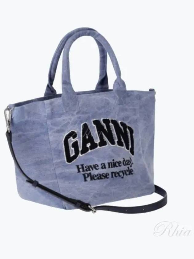 Tote Bag A5973 Small Easy Shopper Washed - GANNI - BALAAN 1