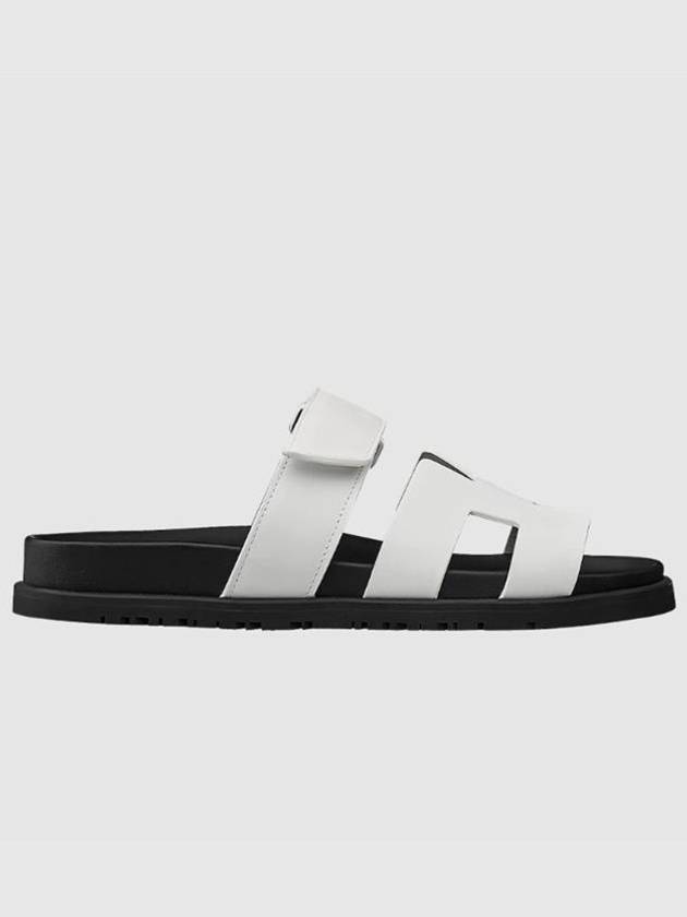 Chypre Calfskin Sandals Blanc - HERMES - BALAAN 3