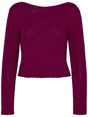 Charlott Fuchsia Cotton Sweater - CHARLOTT - BALAAN 1