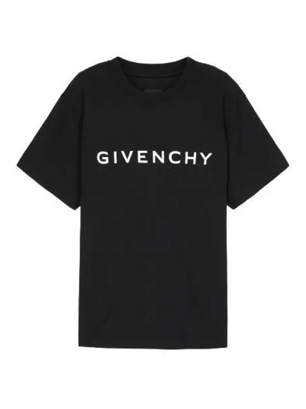 Archetype Logo Print Short Sleeve T-Shirt Black - GIVENCHY - BALAAN 2