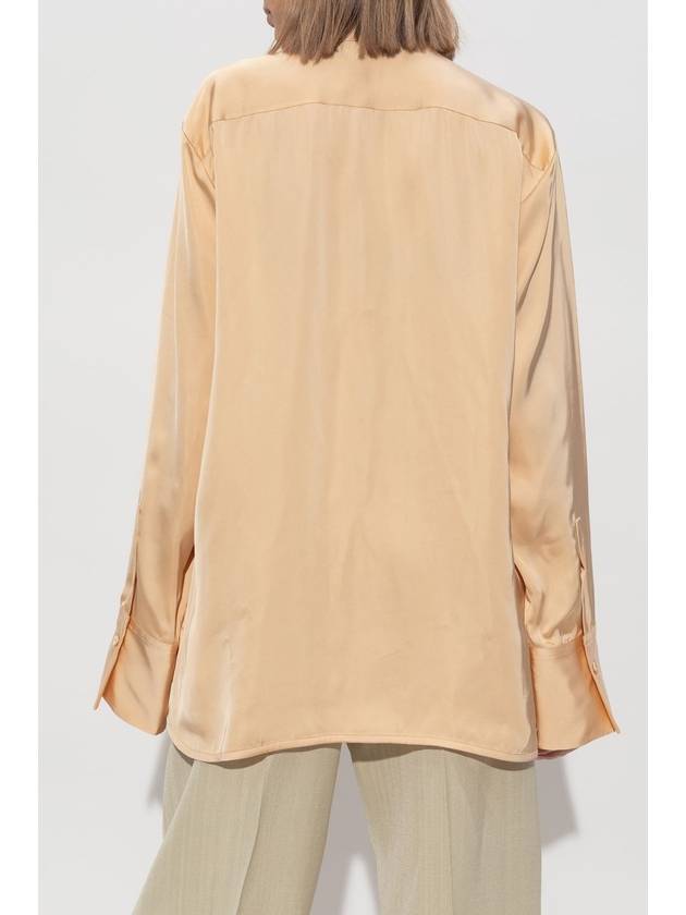 JIL SANDER Satin Shirt, Women's, Orange - JIL SANDER - BALAAN 4