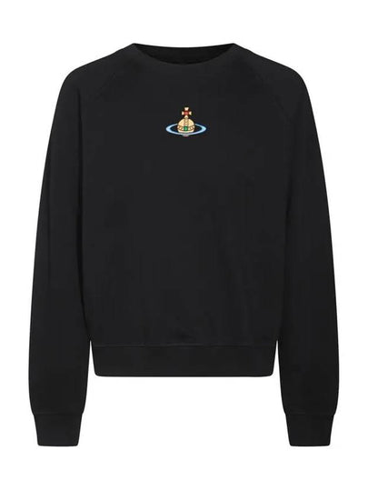 Embroidered Logo Cotton Sweatshirt Black - VIVIENNE WESTWOOD - BALAAN 2