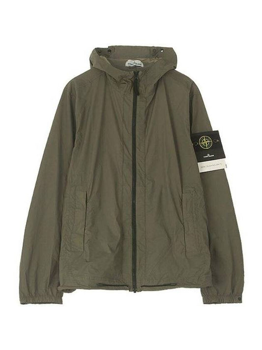 Skin Touch Wappen Patch Hooded Jacket Olive - STONE ISLAND - BALAAN 1