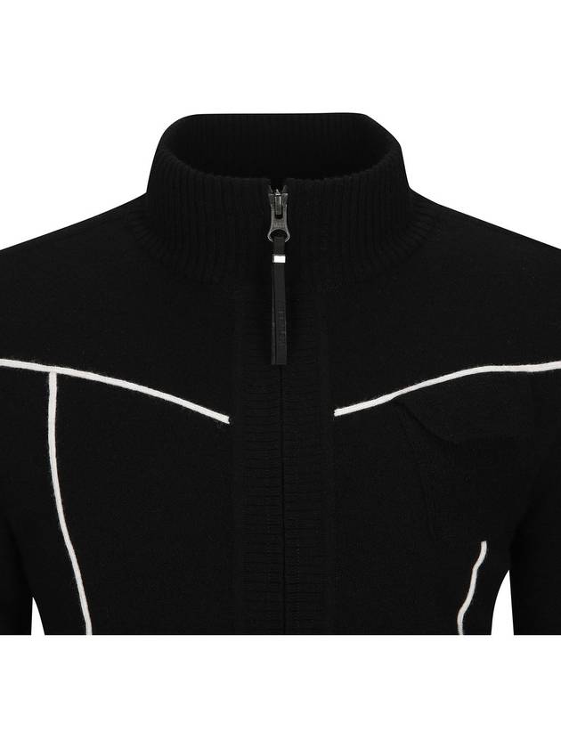 Official W TIPPING POINT ZIP UP CARDIGAN BK - ANEWGOLF - BALAAN 5