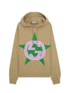 Interlocking G Star Hoodie Beige - GUCCI - BALAAN 2