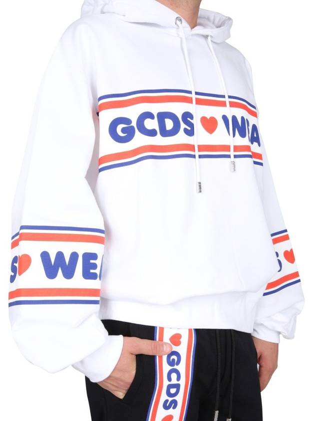 logo print striped hoodie CC94M02150501 - GCDS - BALAAN 7