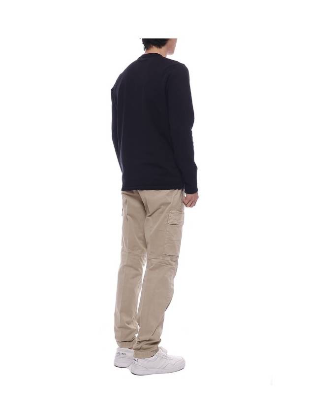 Raw Hand Cotton Crewneck Knit Top Navy - STONE ISLAND - BALAAN 7