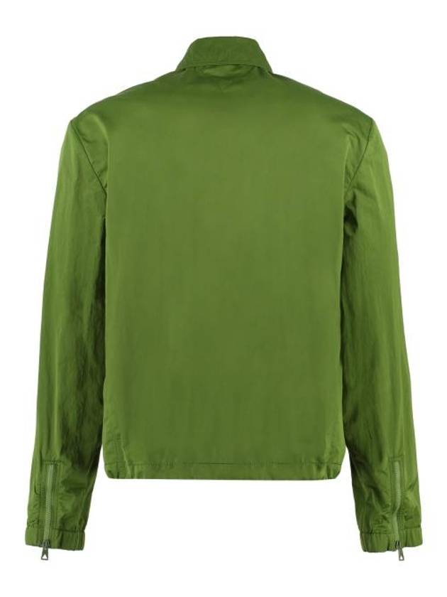 Triangle Pocket Nylon Zip Up Jacket Green - BOTTEGA VENETA - BALAAN 3