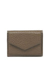 Signature Stitch Trifold Leather Half Wallet Brown - MAISON MARGIELA - BALAAN 1