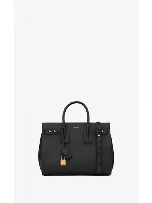 Sac De Jour Grain Leather Small Tote Bag Black - SAINT LAURENT - BALAAN 2