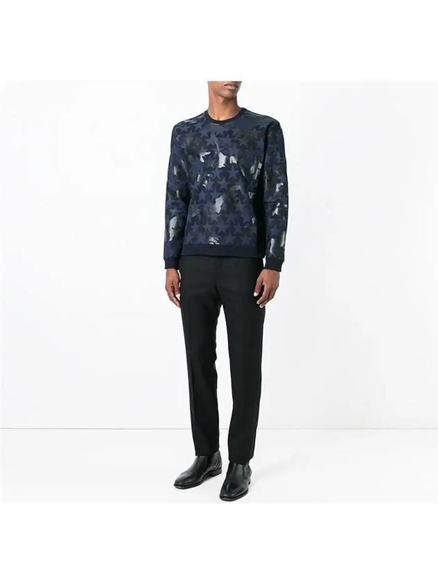 Camo Star Sweatshirt Navy - VALENTINO - BALAAN 3