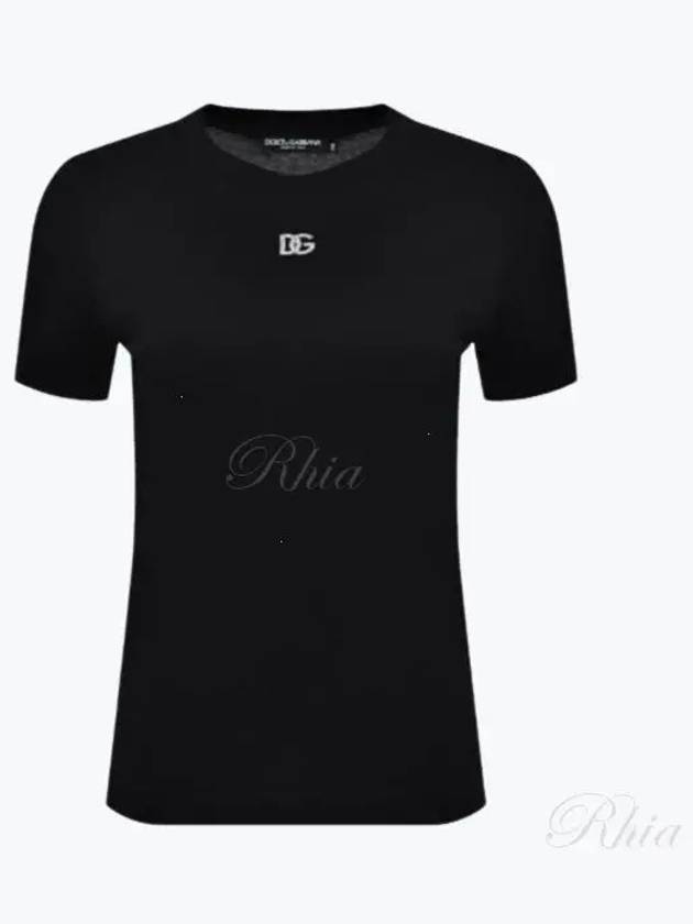 Logo Jersey Short Sleeve T-shirt Black - DOLCE&GABBANA - BALAAN 2