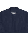 Donegal Classic Cashmere Wool Knit Top Navy - MAISON MARGIELA - BALAAN 4