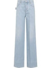 Wide Leg Denim Jeans Light Bleach - BOTTEGA VENETA - BALAAN 2