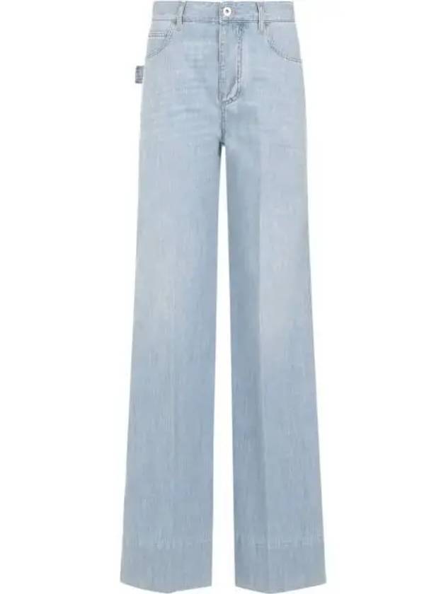 Wide Leg Denim Jeans Light Bleach - BOTTEGA VENETA - BALAAN 2