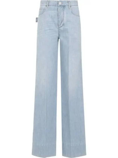 Wide Leg Denim Jeans Light Bleach - BOTTEGA VENETA - BALAAN 2