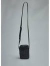 Intrecciato Rectangle Mini Cross Bag Black - BOTTEGA VENETA - BALAAN 4