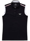 Golf Wear Mesh Tape Collar Sleeveless Golf T-shirt WB21SUWT02BK Black - WHITEBALL - BALAAN 1