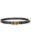 hour glass thin belt black - BALENCIAGA - BALAAN.