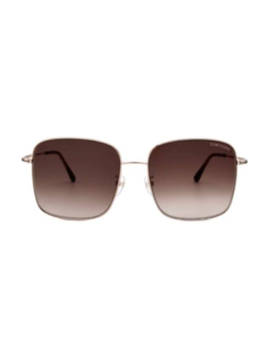 Square Metal Sunglasses Brown - TOM FORD - BALAAN 1