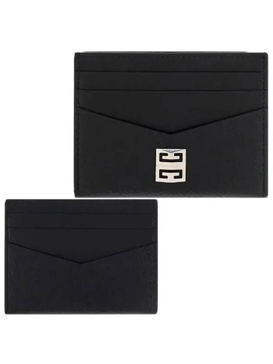 Grain Leather Card Wallet Black - GIVENCHY - BALAAN 2