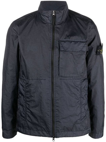 Men's Wappen Patch Membrana 3L TC Nylon Jacket Navy - STONE ISLAND - BALAAN 1