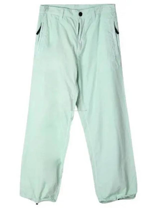 Marina Cotton Canvas Fatigue Straight Pants Light Green - STONE ISLAND - BALAAN 2