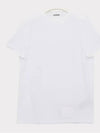 V-neck Short Sleeve T-Shirt White - JIL SANDER - BALAAN 3