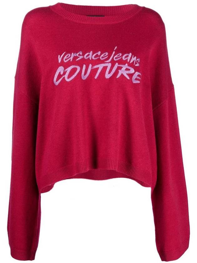 Jeans Couture Wool Sweater Women's Red - VERSACE - BALAAN 2