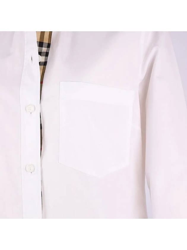 Check Long Sleeve Shirt White - BURBERRY - BALAAN 6