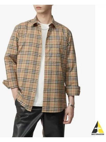 Vintage Check Pattern Long Sleeve Shirt Beige - BURBERRY - BALAAN 2