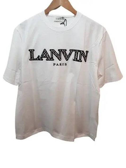 TS0005 J260 01 Logo embroidery short sleeve tshirt white - LANVIN - BALAAN 1