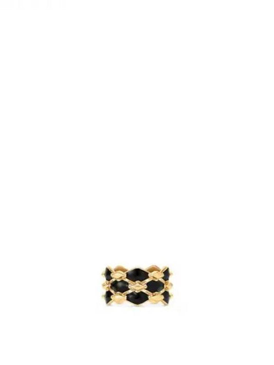 LV Malletage Ring Gold Black - LOUIS VUITTON - BALAAN 2