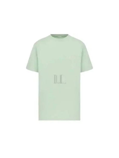 CD Icon Embroidered Cotton Jersey Short Sleeve T-Shirt Light Green - DIOR - BALAAN 2