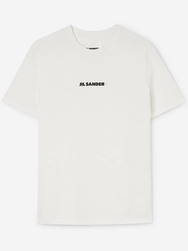 Logo Print Short Sleeve T-Shirt White - JIL SANDER - BALAAN 2