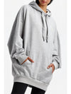 Solena Embroidered Logo Oversized Hoodie Grey - ISABEL MARANT - BALAAN 4