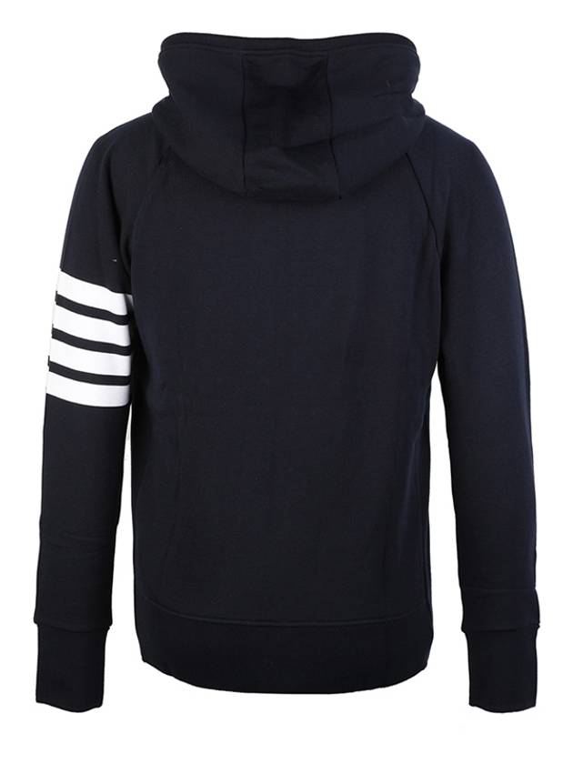 Engineered 4 Bar Diagonal Zip Up Hoodie Navy - THOM BROWNE - BALAAN 6