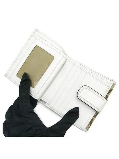 Signature White Ladder Blend 2 fold Bifold Wallet - COACH - BALAAN 2