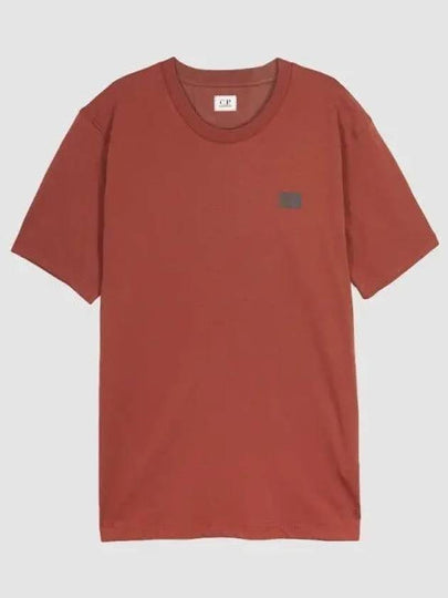 Logo Cotton Short Sleeve T-Shirt Orange - CP COMPANY - BALAAN 2