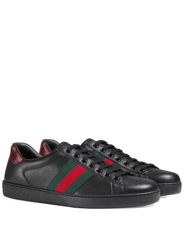 Ace Low Top Sneakers Black - GUCCI - BALAAN 5