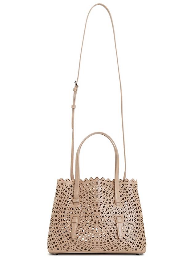 Mina 25 Circle Punching Mini Tote Bag Salmon - ALAIA - BALAAN 8