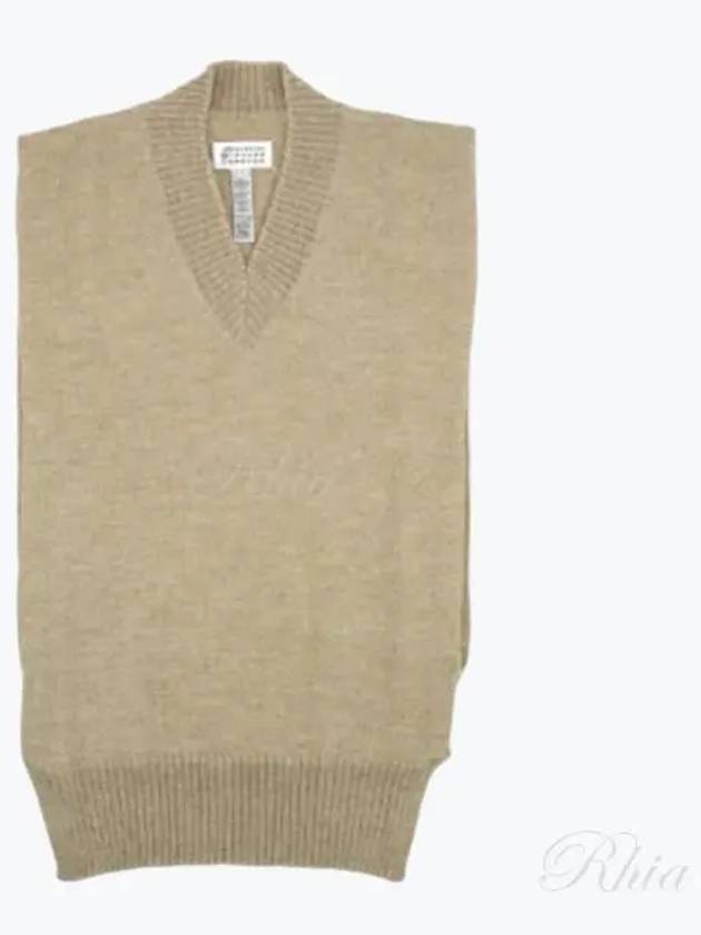 Wool Alpaca Tabard Vest Beige - MAISON MARGIELA - BALAAN 2