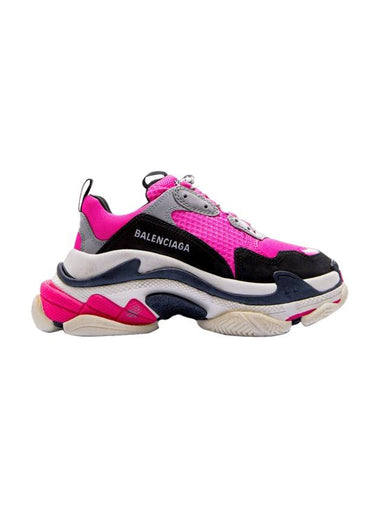 Triple S Low Top Sneakers Black Pink - BALENCIAGA - BALAAN 1